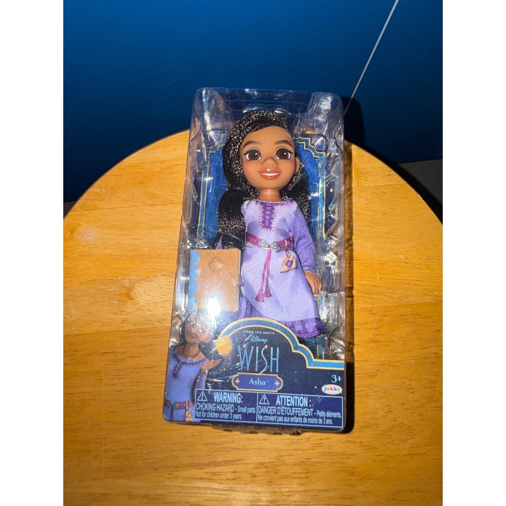 Disney Wish Asha Petite Doll Jakks Pacific Purple Dress Braided Hair New NIB